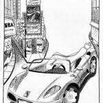 Ferrari in Times Square, New York City.